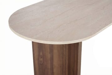 Zalen ruokapöytä 120x75x120 cm - Travertine Walnut - Huonekalut - Pöytä & ruokailuryhmä - Ruokapöydät & keittiön pöydät