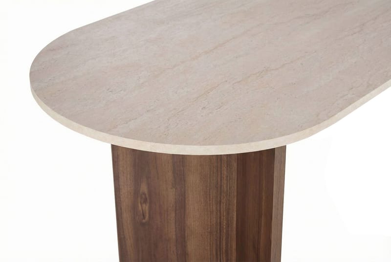 Zalen ruokapöytä 120x75x120 cm - Travertine Walnut - Huonekalut - Pöytä & ruokailuryhmä - Ruokapöydät & keittiön pöydät