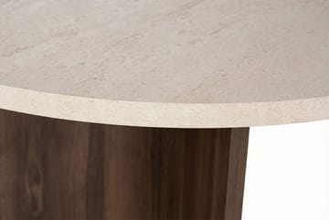 Zalen ruokapöytä 120x75x120 cm - Travertine Walnut - Huonekalut - Pöytä & ruokailuryhmä - Ruokapöydät & keittiön pöydät