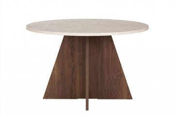 Zalen ruokapöytä 120x75x120 cm - Travertine Walnut - Huonekalut - Pöytä & ruokailuryhmä - Ruokapöydät & keittiön pöydät