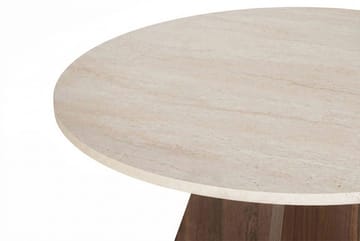 Zalen ruokapöytä 120x75x120 cm - Travertine Walnut - Huonekalut - Pöytä & ruokailuryhmä - Ruokapöydät & keittiön pöydät