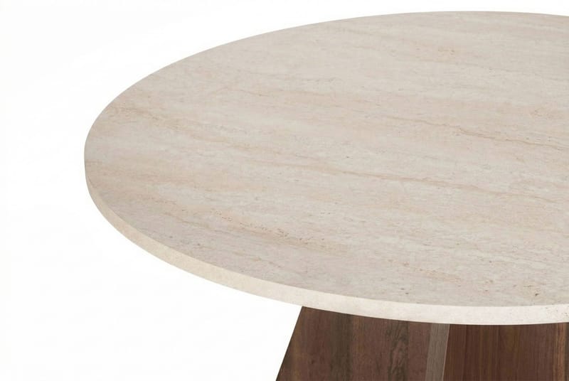 Zalen ruokapöytä 120x75x120 cm - Travertine Walnut - Huonekalut - Pöytä & ruokailuryhmä - Ruokapöydät & keittiön pöydät