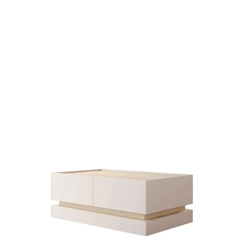 Zelric suorakulmainen sohvapöytä 97 cm puuta, Beige
