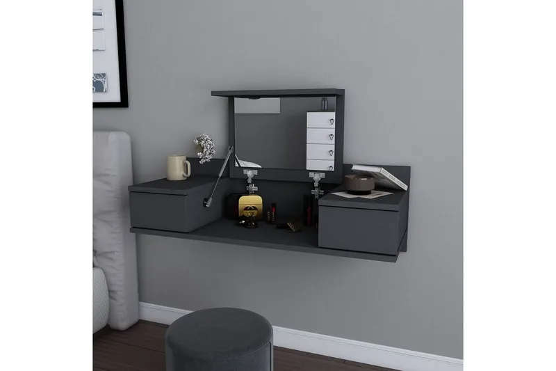 Zenn Kampauspöytä 100 cm - Antrasiitti - Huonekalut - Pöytä & ruokailuryhmä - Meikki- & kampauspöydät