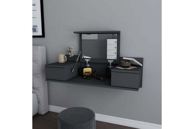 Zenn Kampauspöytä 100 cm - Antrasiitti - Huonekalut - Pöytä & ruokailuryhmä - Meikki- & kampauspöydät