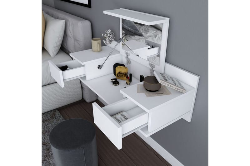 Zenn Kampauspöytä 100 cm - Valkoinen - Huonekalut - Pöytä & ruokailuryhmä - Meikki- & kampauspöydät