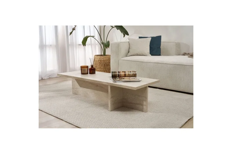 Zephral Sohvapöytä 120 cm - Beige - Huonekalut - Pöytä & ruokailuryhmä - Sohvapöytä