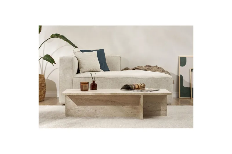 Zephral Sohvapöytä 120 cm - Beige - Huonekalut - Pöytä & ruokailuryhmä - Sohvapöytä