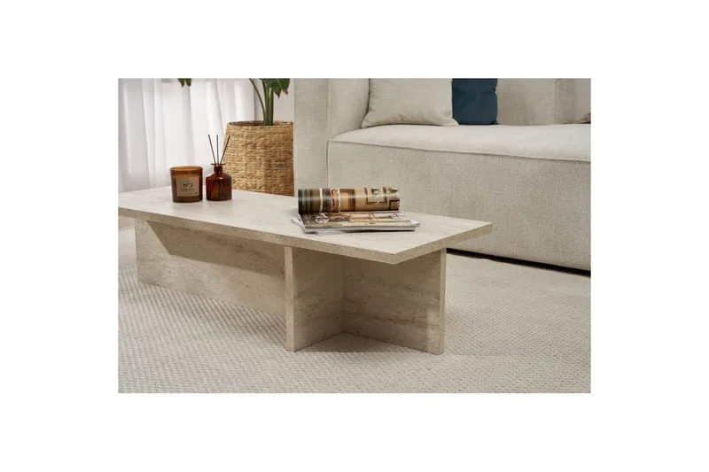 Zephral Sohvapöytä 120 cm - Beige - Huonekalut - Pöytä & ruokailuryhmä - Sohvapöytä