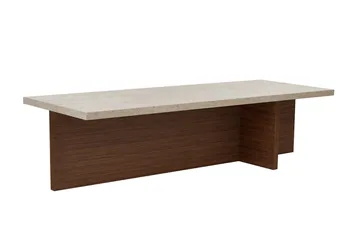 Zephral sohvapöytä 120x30x45 cm - Travertiini, Milano-pähkinä - Huonekalut - Pöytä & ruokailuryhmä - Sohvapöytä