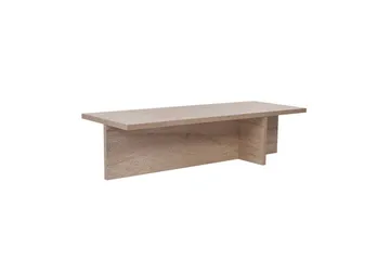 Zephral suorakaiteen muotoinen sohvapöytä 120 cm kiveä veistoksellinen travertiini - Beige - Huonekalut - Pöytä & ruokailuryhmä - Sohvapöytä