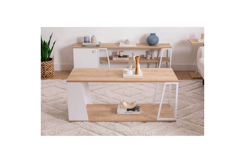 Zeric Sohvapöytä 120 cm - Sininen/Valkoinen - Huonekalut - Pöytä & ruokailuryhmä - Sohvapöytä