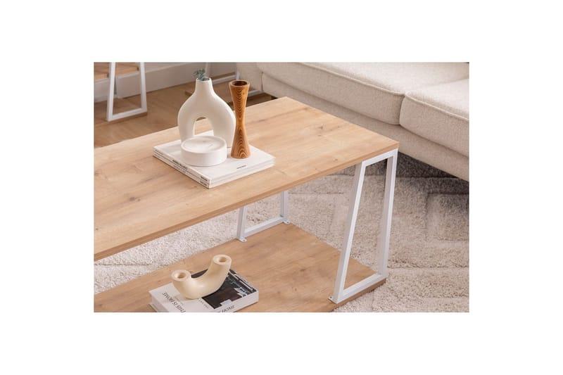 Zeric Sohvapöytä 120 cm - Sininen/Valkoinen - Huonekalut - Pöytä & ruokailuryhmä - Sohvapöytä