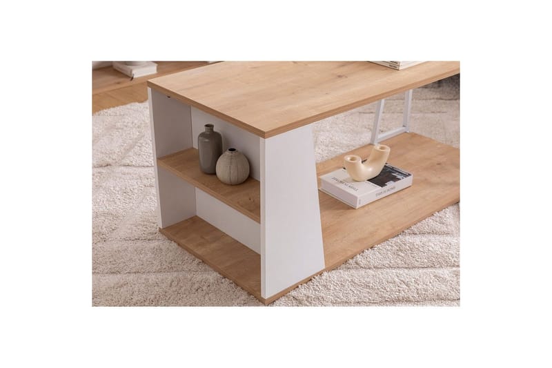 Zeric Sohvapöytä 120 cm - Sininen/Valkoinen - Huonekalut - Pöytä & ruokailuryhmä - Sohvapöytä
