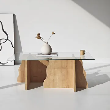 Zevric sohvapöytä 65x105 cm suorakulmainen lasi - Huonekalut - Pöytä & ruokailuryhmä - Sohvapöytä