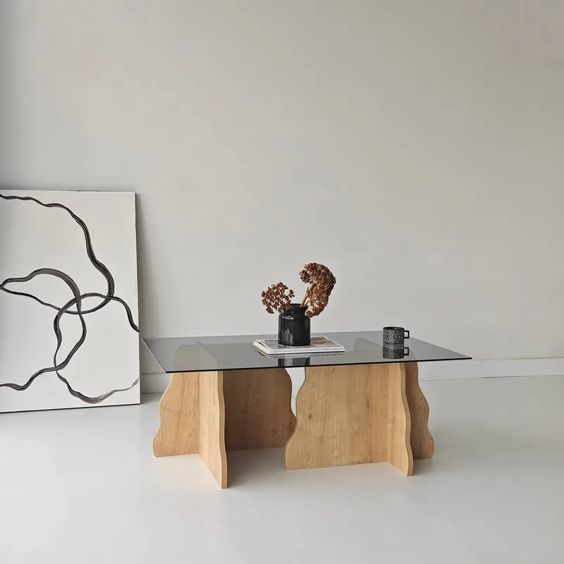 Zevric sohvapöytä 65x105 cm suorakulmainen lasi - Huonekalut - Pöytä & ruokailuryhmä - Sohvapöytä