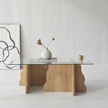 Zevric sohvapöytä 65x105 cm suorakulmainen lasi - Huonekalut - Pöytä & ruokailuryhmä - Sohvapöytä