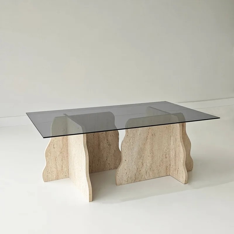 Zevric sohvapöytä 65x105 cm suorakulmainen lasi - Huonekalut - Pöytä & ruokailuryhmä - Sohvapöytä