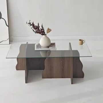Zevric sohvapöytä 65x105 cm suorakulmainen lasi - Huonekalut - Pöytä & ruokailuryhmä - Sohvapöytä