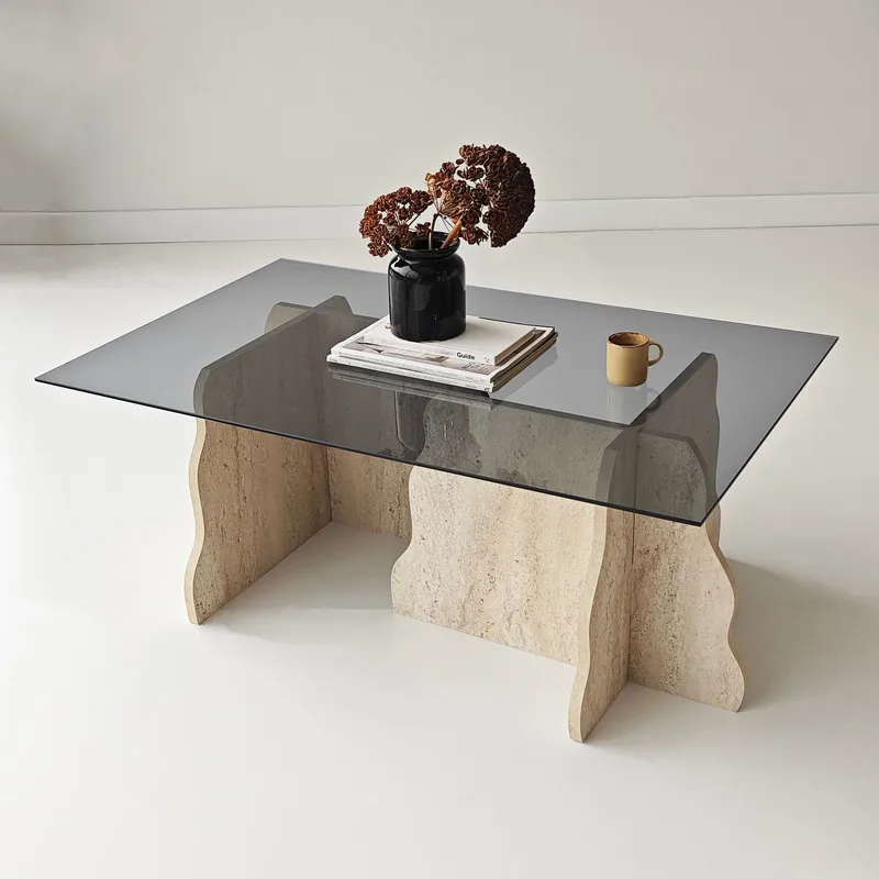 Zevric sohvapöytä 65x105 cm suorakulmainen lasi - Huonekalut - Pöytä & ruokailuryhmä - Sohvapöytä