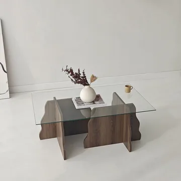 Zevric sohvapöytä 65x105 cm suorakulmainen lasi - Huonekalut - Pöytä & ruokailuryhmä - Sohvapöytä