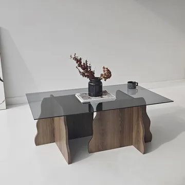 Zevric sohvapöytä 65x105 cm suorakulmainen lasi - Huonekalut - Pöytä & ruokailuryhmä - Sohvapöytä