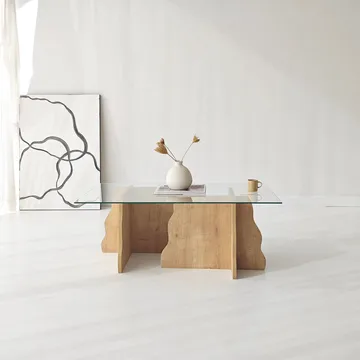 Zevric sohvapöytä 65x105 cm suorakulmainen lasi - Huonekalut - Pöytä & ruokailuryhmä - Sohvapöytä
