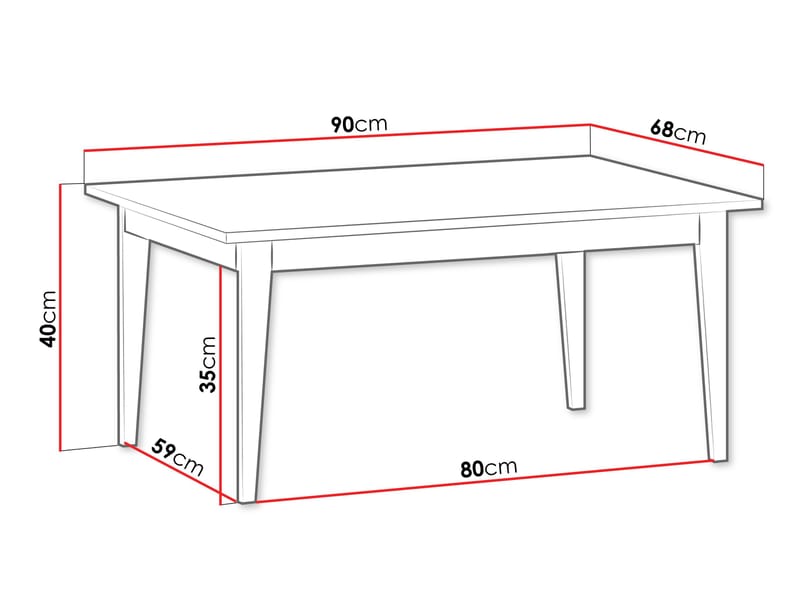 Zeylor Sohvapöytä 90 cm - Huonekalut - Pöytä & ruokailuryhmä - Sohvapöytä