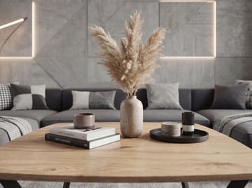 Zorlen neliönmuotoinen sohvapöytä 75x75 cm tammijäljitelmällä - musta tammijäljitelmä - Huonekalut - Pöytä & ruokailuryhmä - Ruokapöydät & keittiön pöydät