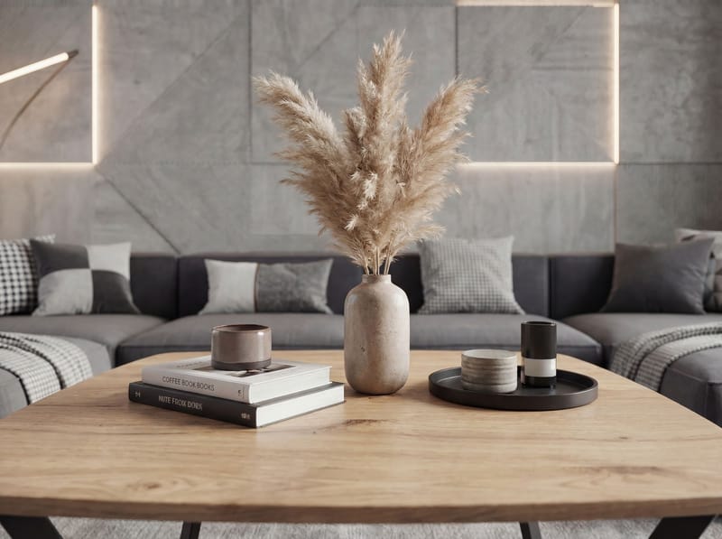 Zorlen neliönmuotoinen sohvapöytä 75x75 cm tammijäljitelmällä - musta tammijäljitelmä - Huonekalut - Pöytä & ruokailuryhmä - Ruokapöydät & keittiön pöydät