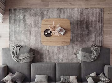 Zorlen neliönmuotoinen sohvapöytä 75x75 cm tammijäljitelmällä - musta tammijäljitelmä - Huonekalut - Pöytä & ruokailuryhmä - Ruokapöydät & keittiön pöydät