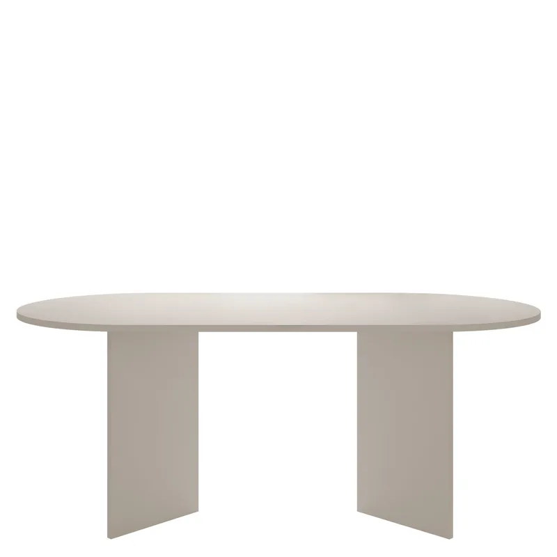 Zyleron Ovaali ruokapöytä 185 cm, beige