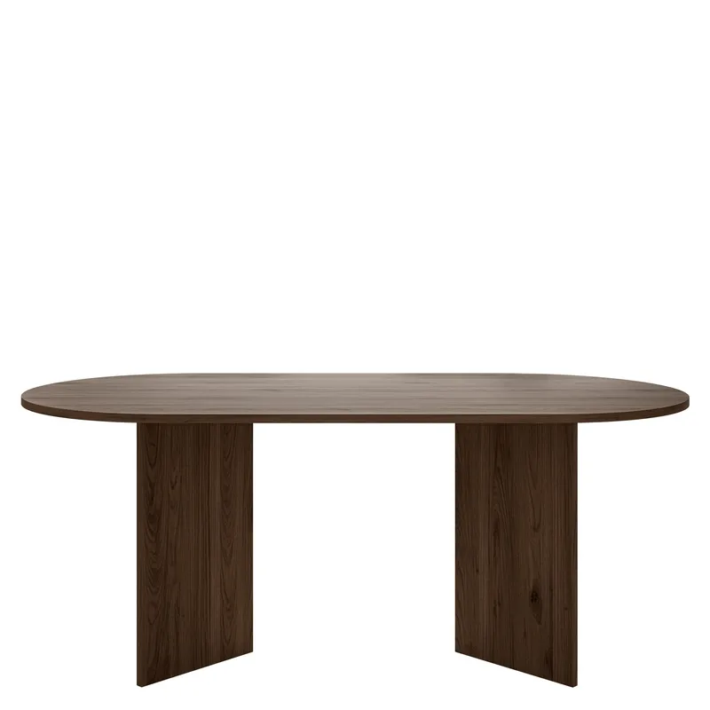 Zyleron Ovaali ruokapöytä 185 cm, ruskea