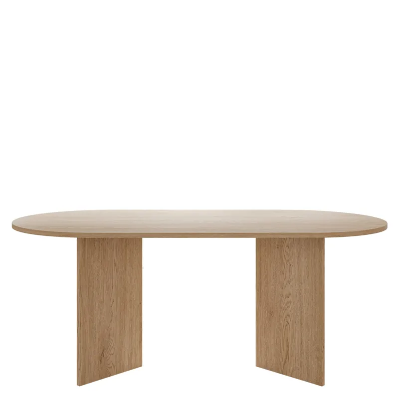 Zyleron Ovaali ruokapöytä 185 cm - vaaleanruskea - Huonekalut - Pöytä & ruokailuryhmä - Ruokapöydät & keittiön pöydät