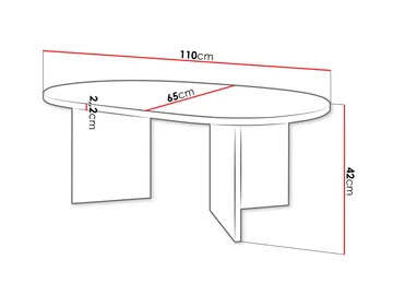 Zyleron Sohvapöytä 110 cm - vaaleanruskea - Huonekalut - Pöytä & ruokailuryhmä - Sohvapöytä