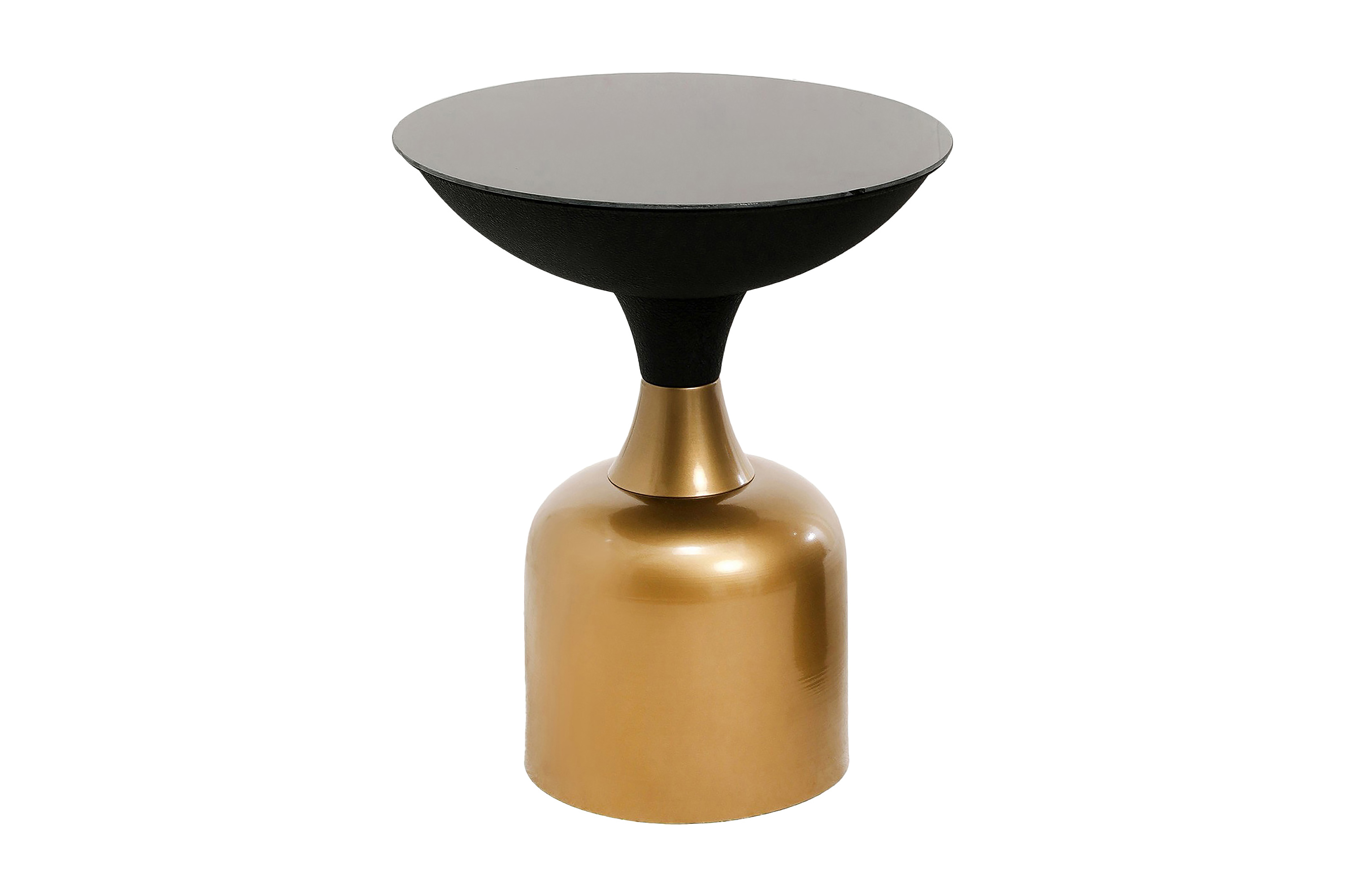 Sivupöytä Omango 42x46x42 cm Pyöreä - Kulta/Musta