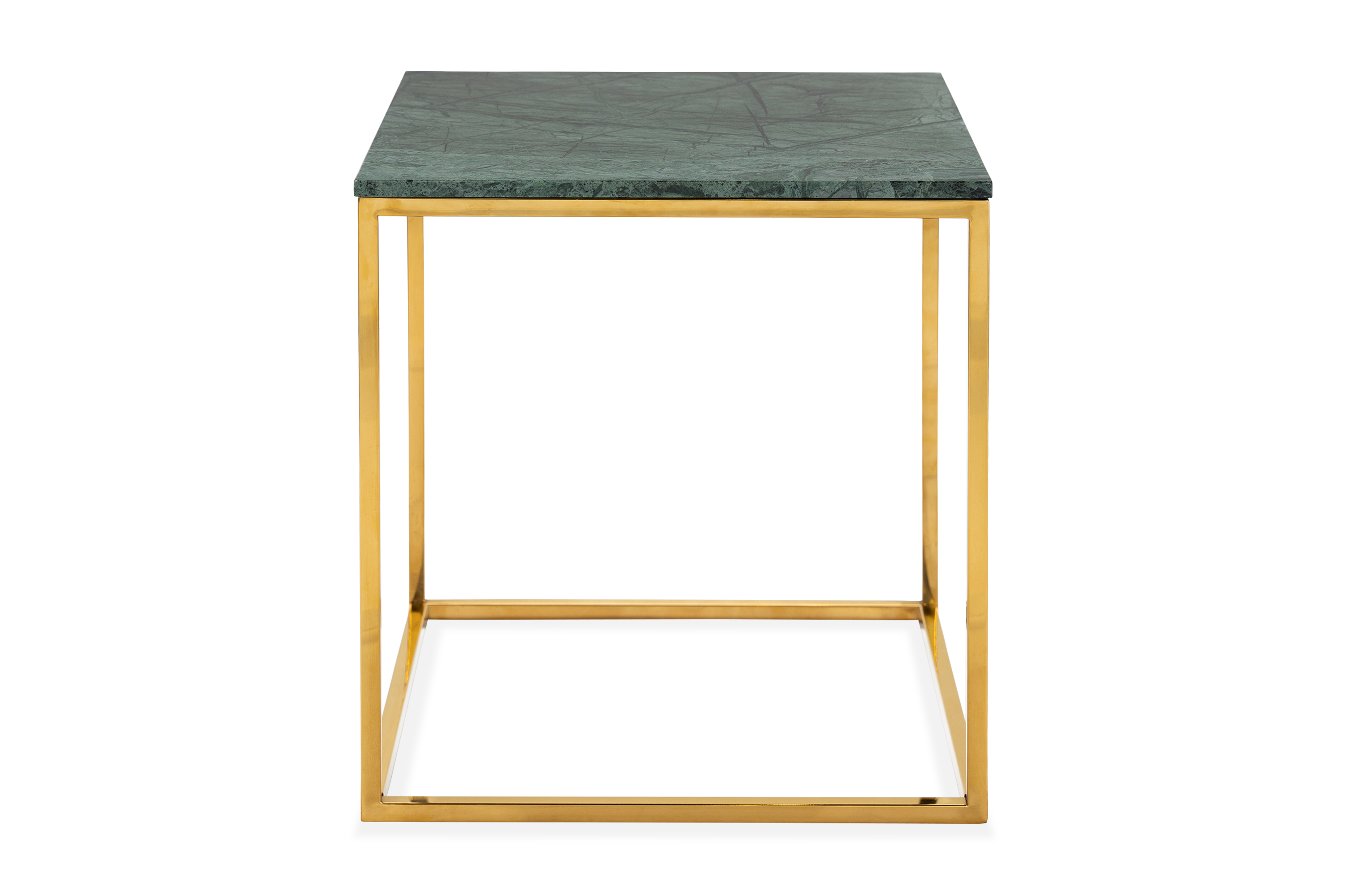 Sivupöytä Titania 50 cm Marmori - Vihreä/Messinki