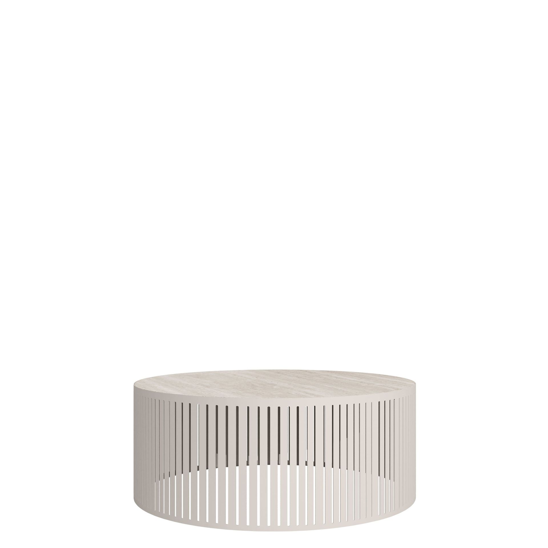 Elenio sohvapöytä 75 cm, pyöreä - Beige|ruskea