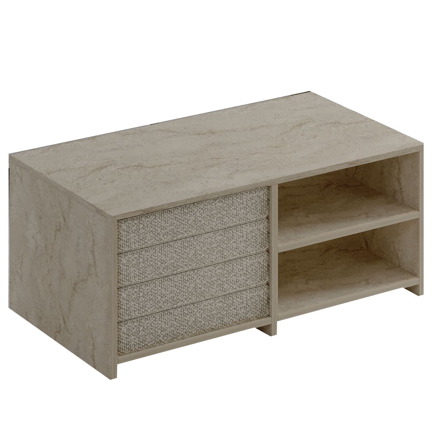 Kavon sohvapöytäsetti 90x44,1x45 cm - Travertiini