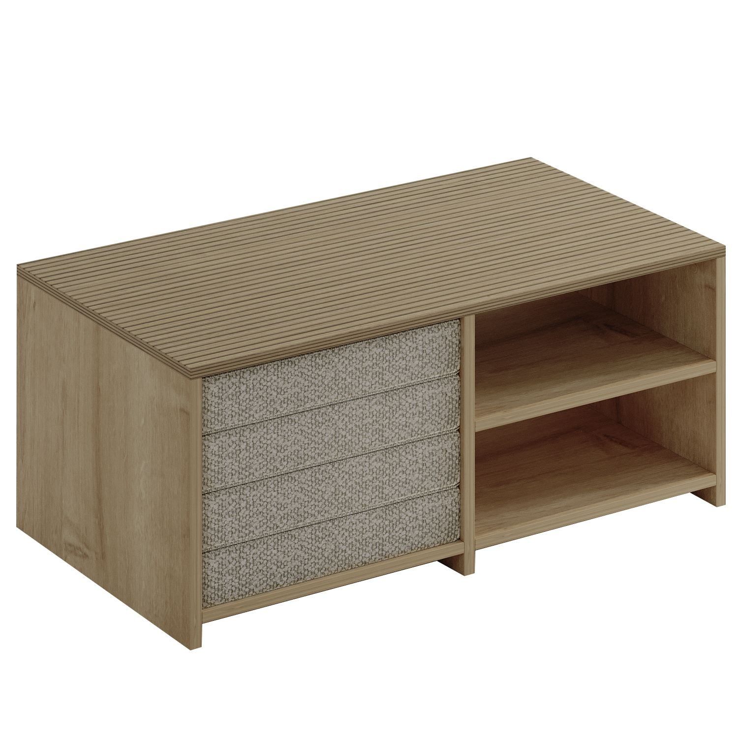 Kavon sohvapöytäsetti 90x44,1x45 cm - Warm Oak ja Sapphire Oak