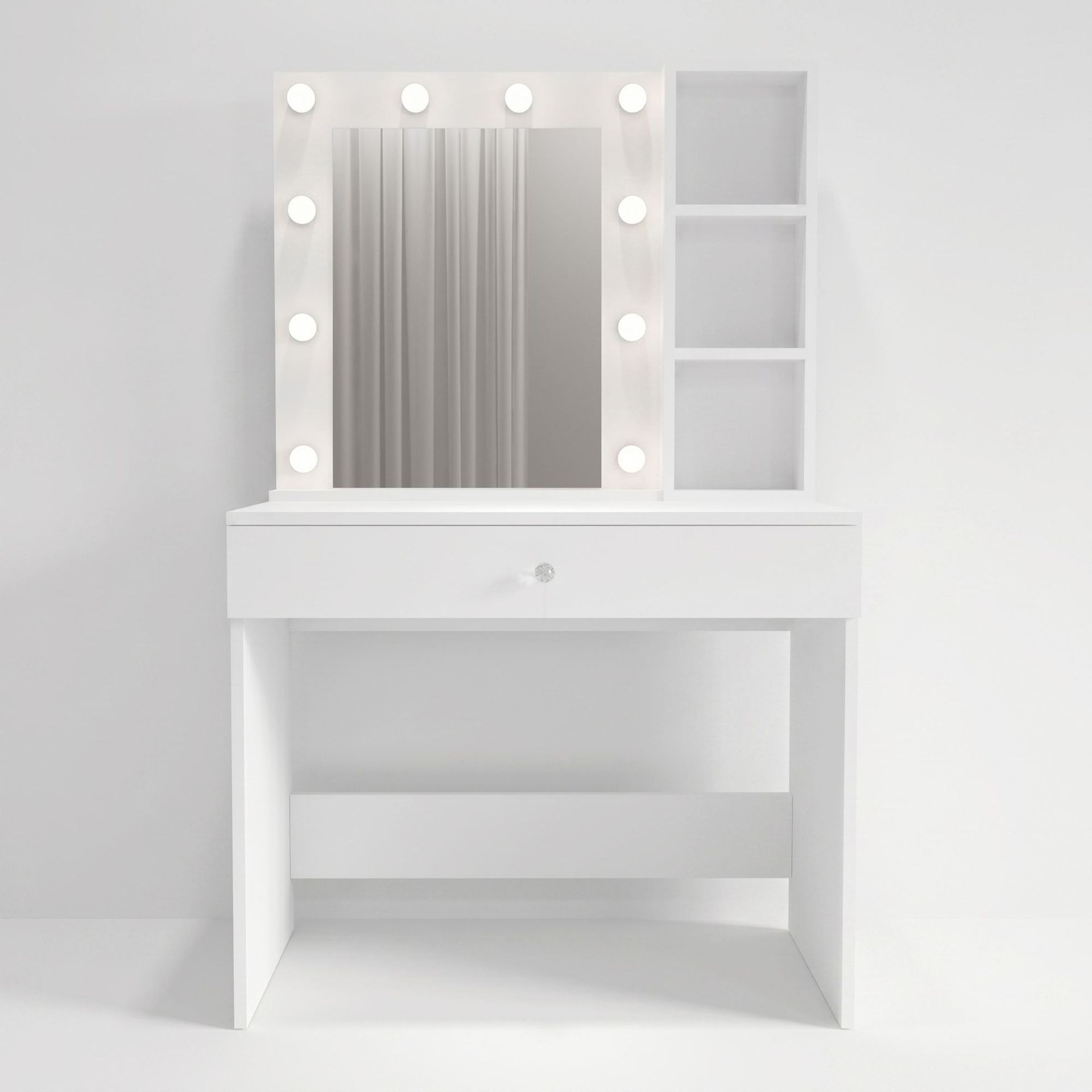 Meikkipöytä Hanah Home Marlowe (80 x 147 x 42,5 cm) valkoinen - Valkoinen