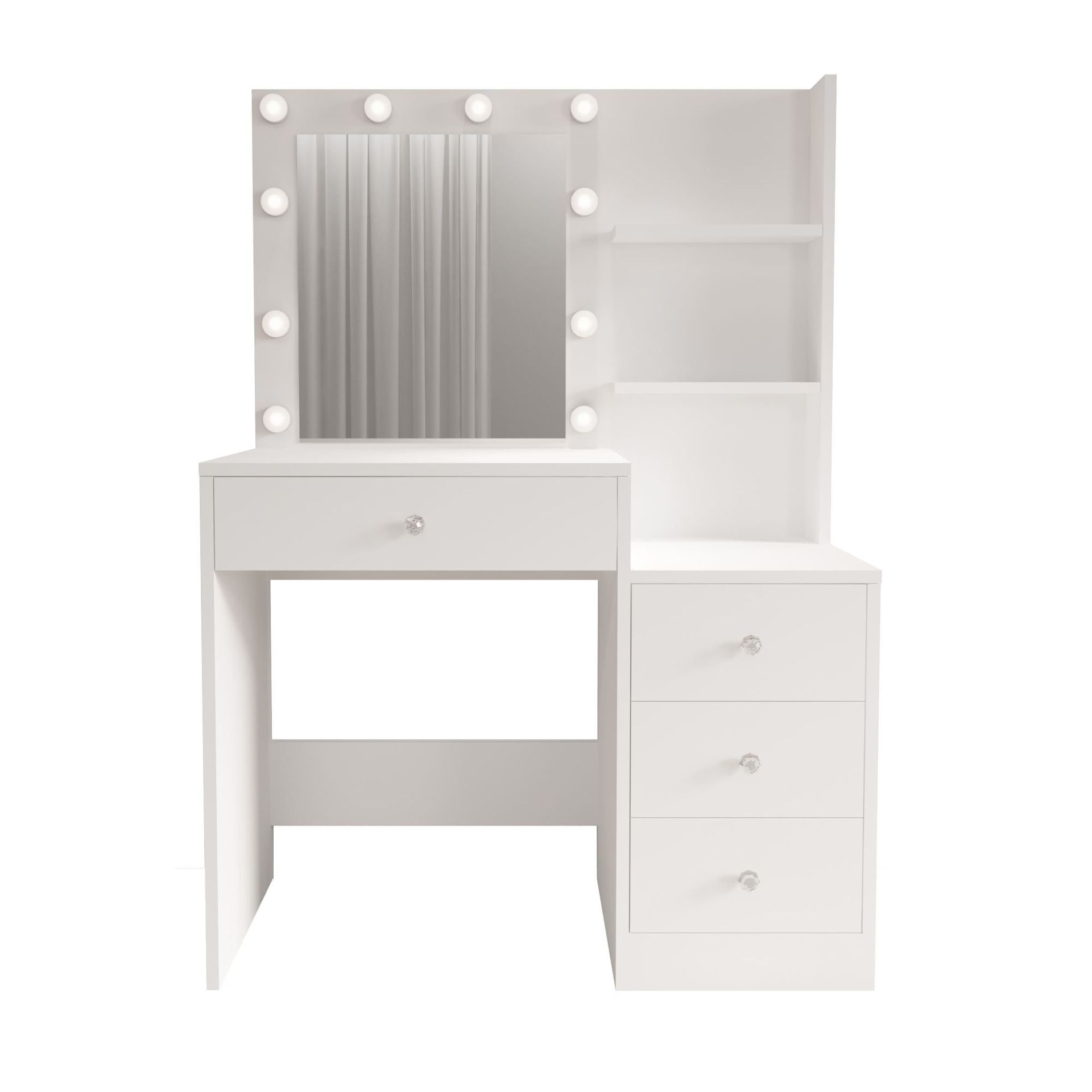 Meikkipöytä Hanah Home Monelle (69,4 x 135 x 40 cm) Valkoinen - Valkoinen