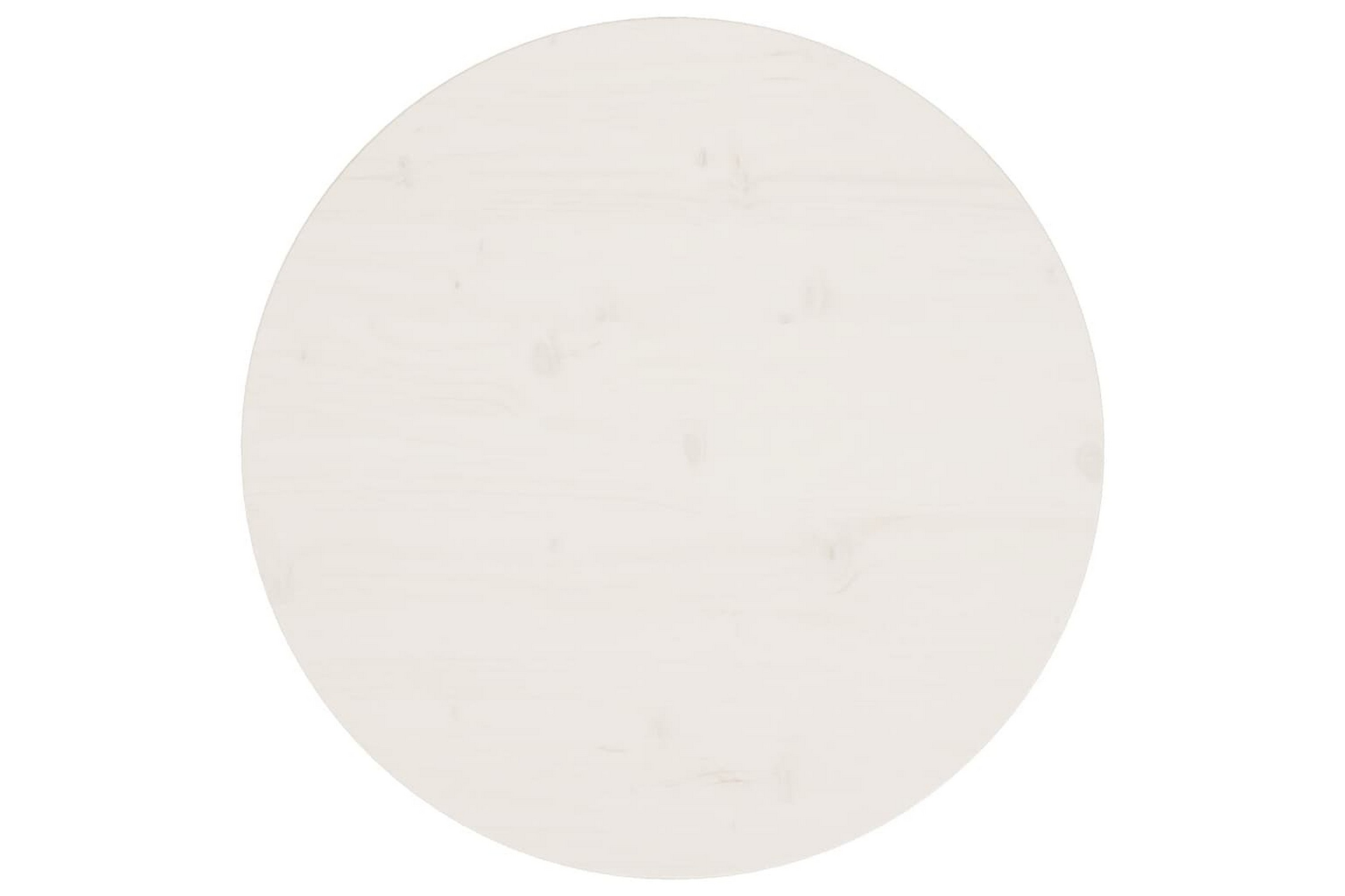 Pöytälevy valkoinen Ã˜60x2,5 cm täysi mänty - Valkoinen
