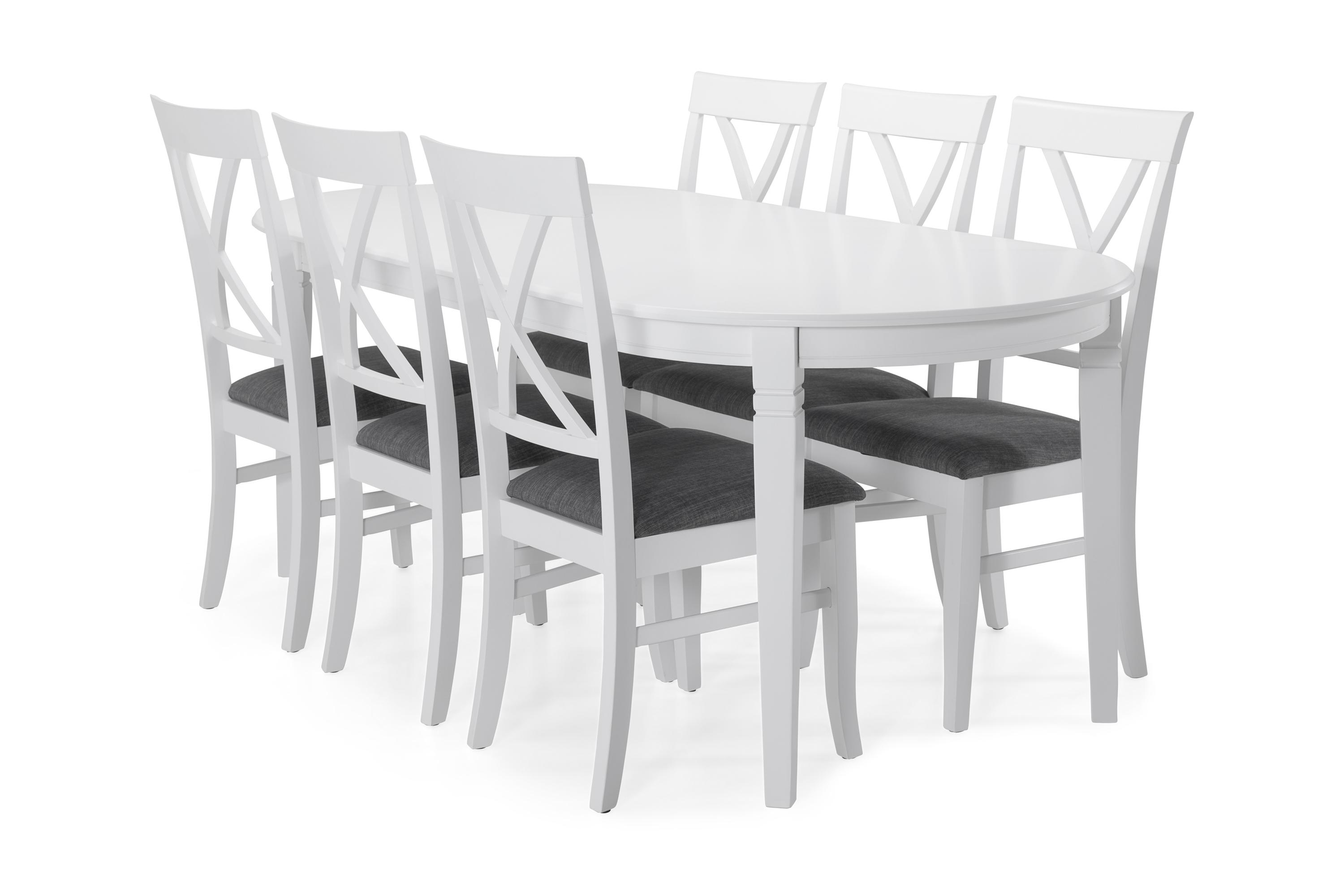 Ruokapöytä Lowisa 200 cm Ovaali - Valkoinen