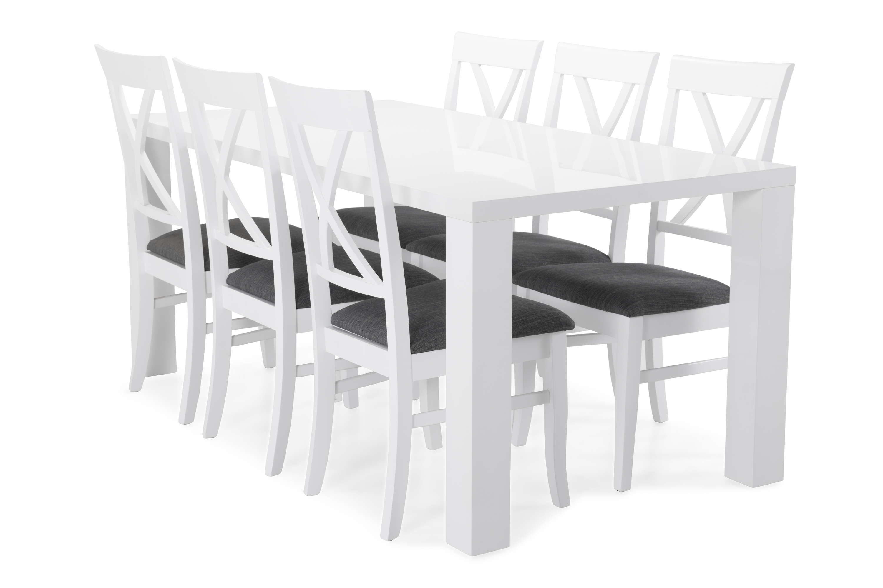 Ruokapöytä Jack 180 cm - Valkoinen/Musta