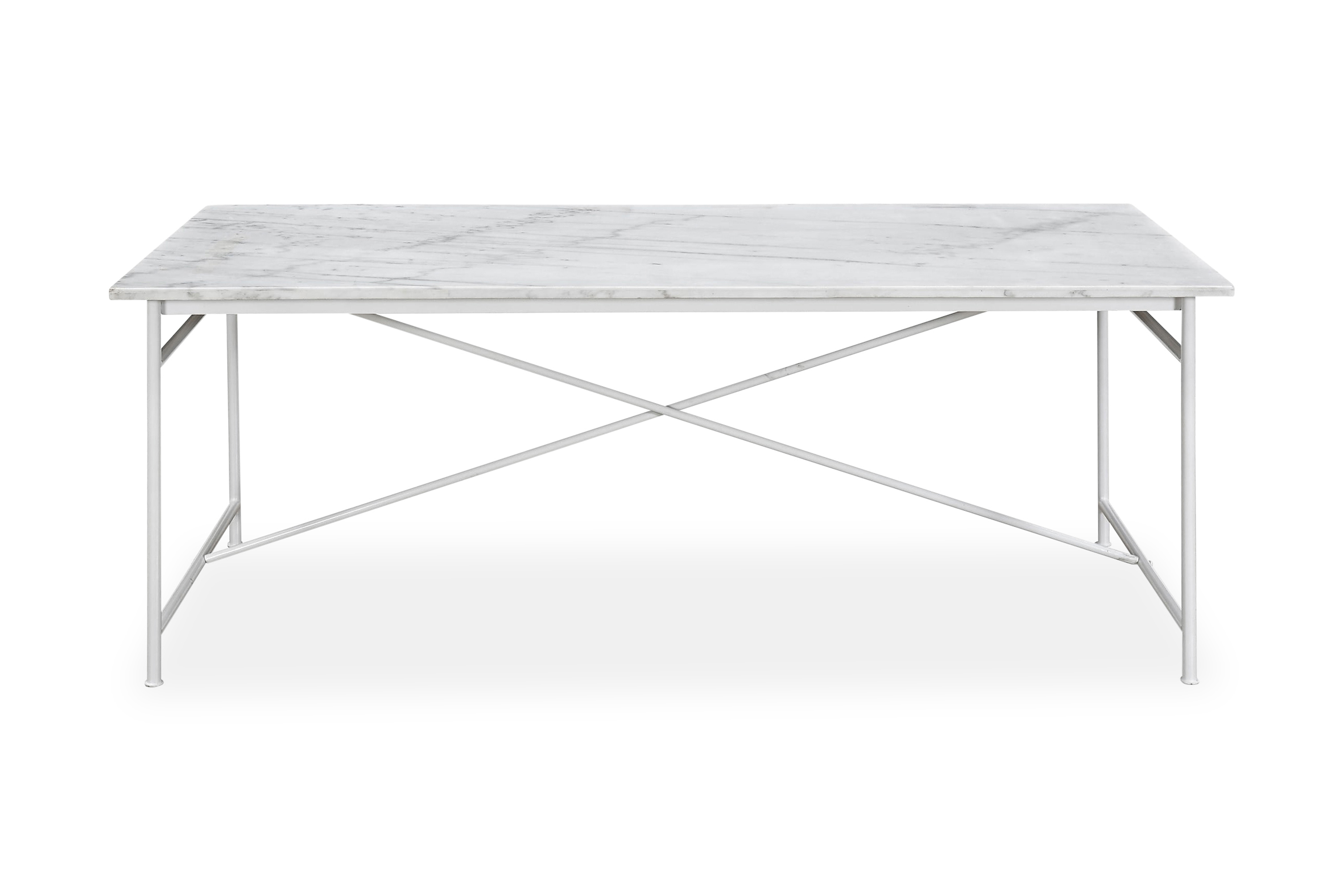 Ruokapöytä Narses 200 cm Marmori - Valkoinen