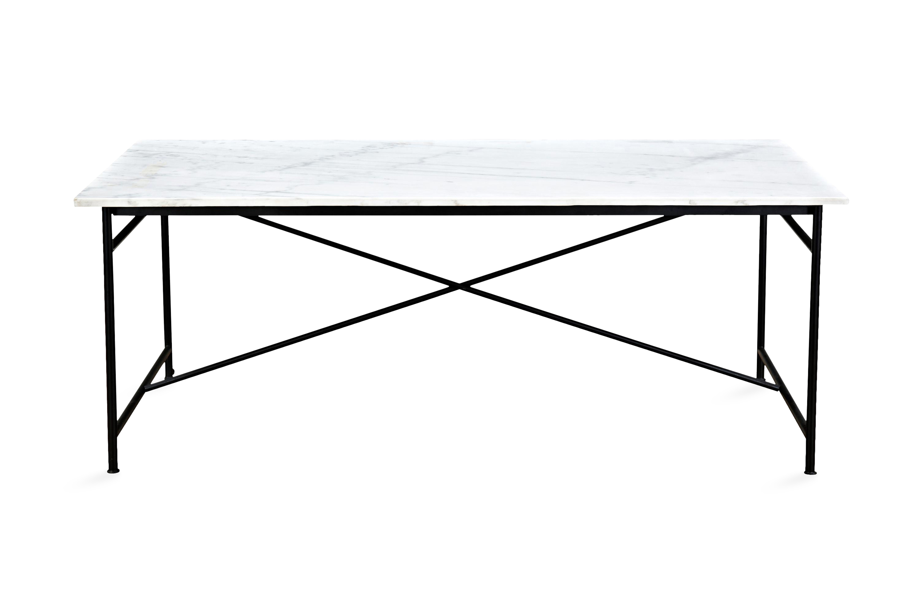 Ruokapöytä Narses 200 cm Marmori - Valkoinen/Musta