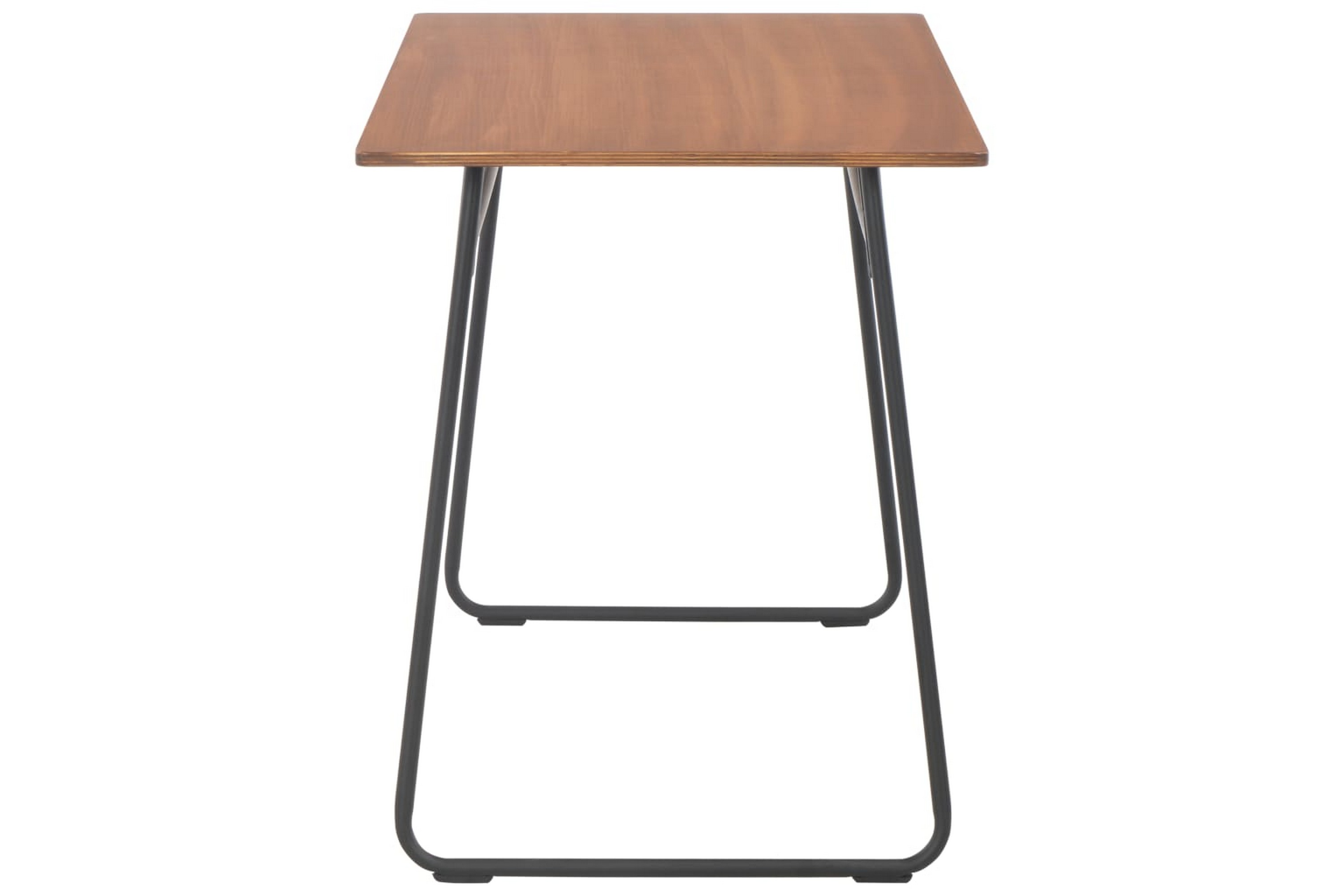 Ruokapöytä ruskea 120x60x73 cm täysi vaneri teräs - Ruskea