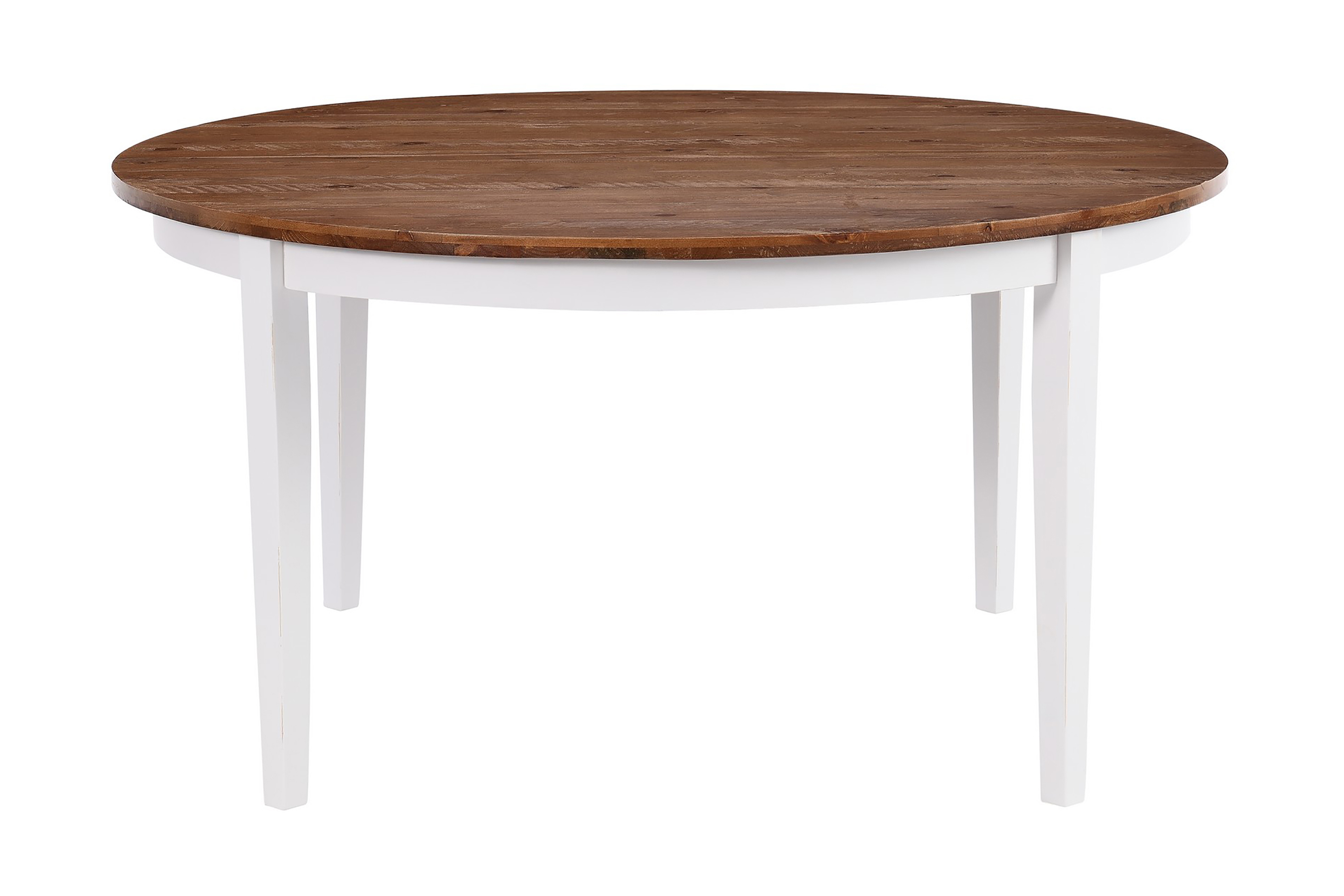 Ruokapöytä Shikamaru 150 cm Pyöreä - Ruskea/Valkoinen