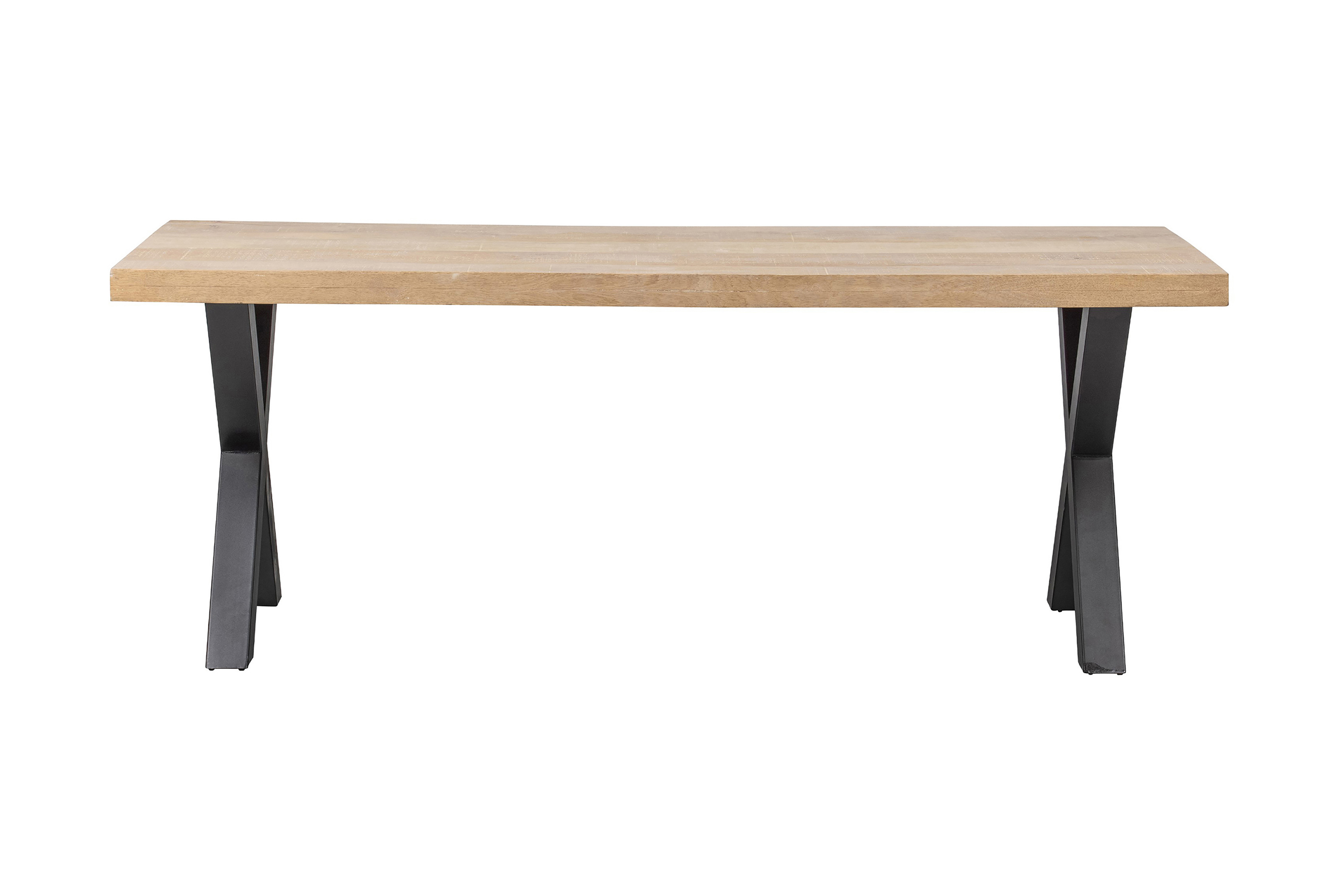 Ruokapöytä Tuor X-jalka 180 cm - Luonnonväri/Musta